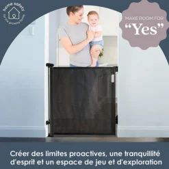 Dreambaby Barrière de Sécurité Rétractable Extra-haute - Noir