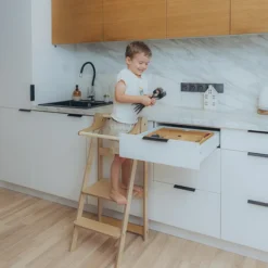 Duck Woodworks Tour de Cuisine Pliante en Bouleau - Naturel