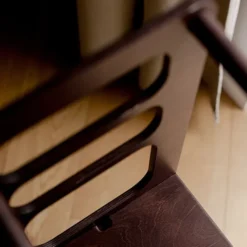 Duck Woodworks Tour de Cuisine Pliable en Bouleau Avec Kit Chaise Haute - Brun Expresso