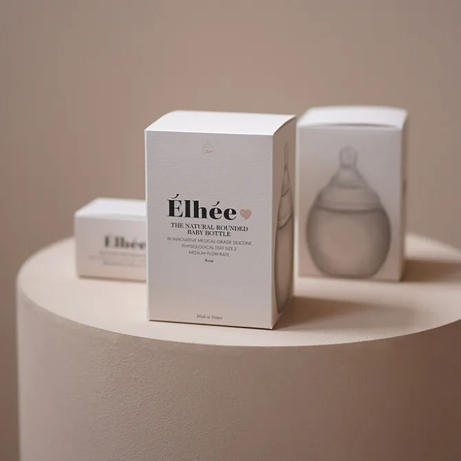 Elhée Biberon BibRond Blue Grey - 150 ml