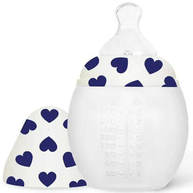 Elhée Biberon BibRond Full of Love Blue - 240 ml