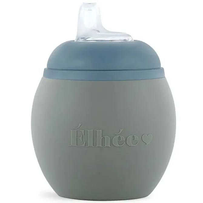 Elhée Gourde d'Apprentissage Bubble Kaki & Blue Grey - 240 ml