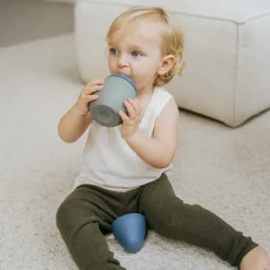 Elhée Gourde d'Apprentissage Bubble Kaki & Blue Grey - 240 ml