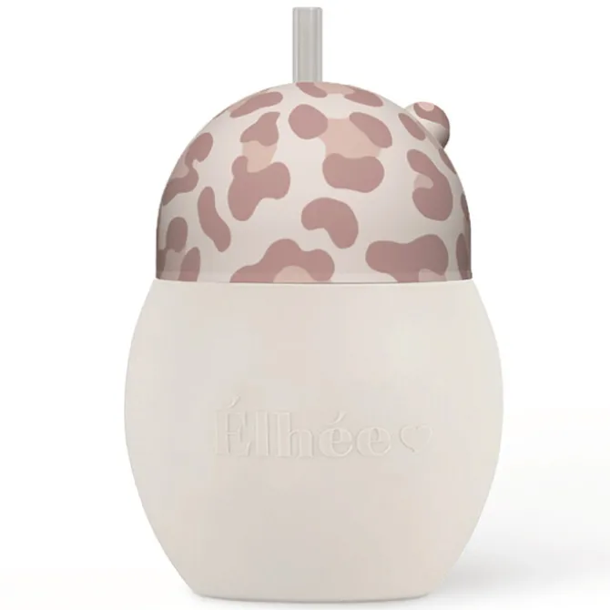Elhée Tasse avec Paille Lestée Coconut Graouu Rose - 240 ml