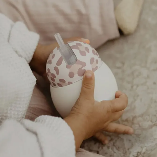 Elhée Tasse avec Paille Lestée Coconut Graouu Rose - 240 ml