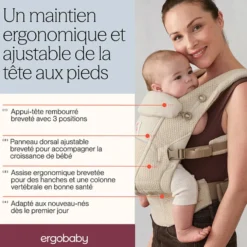 Ergobaby Porte-bébé Adapt SoftFlex Mesh - Noir Onyx
