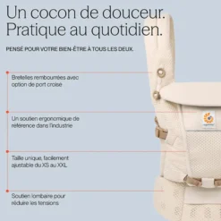 Ergobaby Porte-bébé Adapt SoftFlex Mesh - Gris Perle