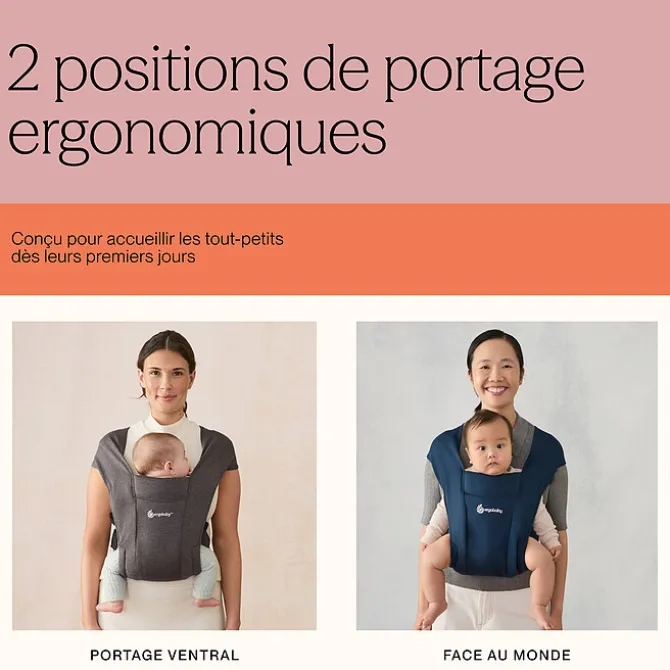 Ergobaby Porte-Bébé Embrace - Pure Black