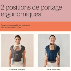 Ergobaby Porte-Bébé Embrace Soft Knit - Gris Clair