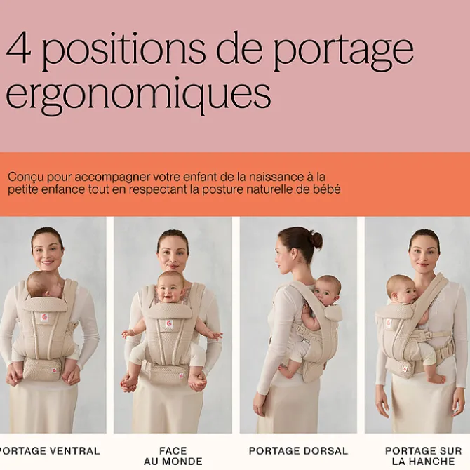 Ergobaby Porte-bébe Omni Deluxe Mesh - Bleu Nuit