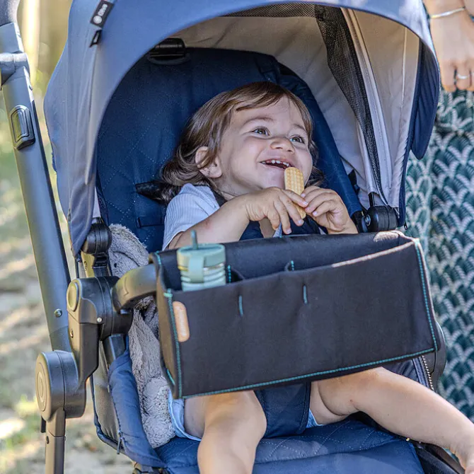 Ezimoov Organisateur de Poussette Evolutif Ezi Snack 2-en-1 - Noir