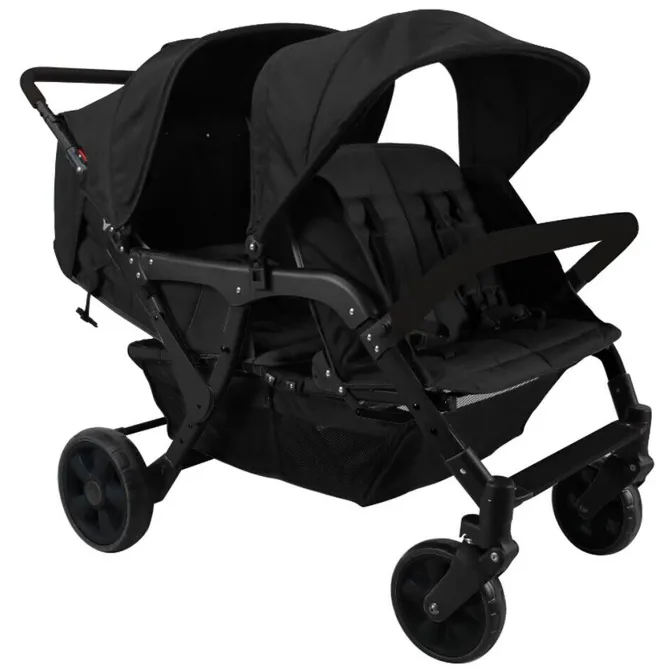 Familidoo Poussette 4 Places Lidoo City H4E - Full Black