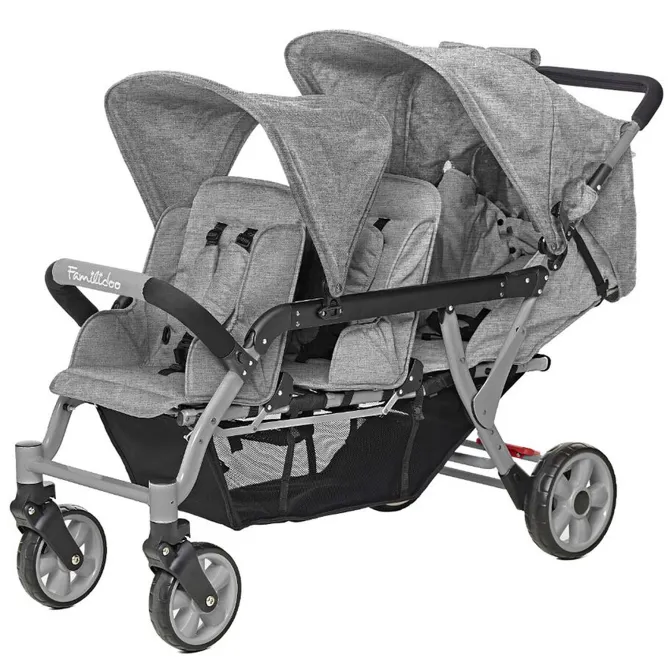 Familidoo Poussette 3 Places Lidoo H3E + Ergondrive - Full Grey