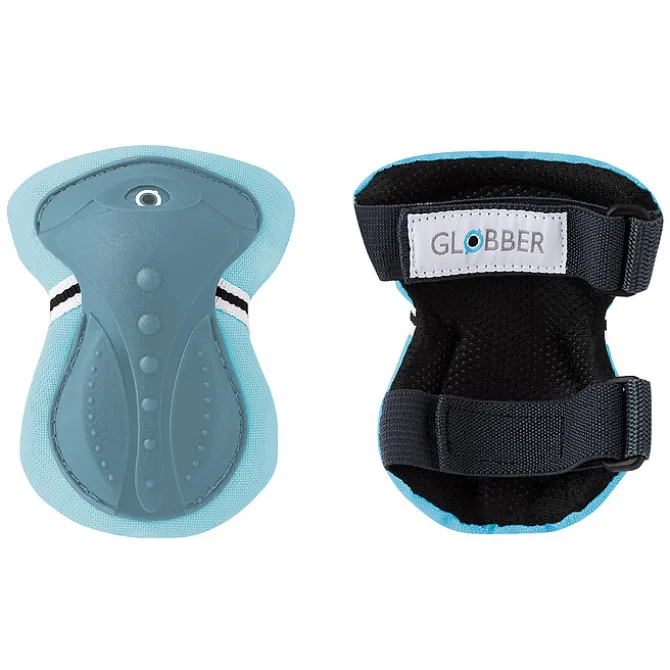 Globber Lot de 3 Protections Junior Coudes Genoux et Poignets Bleu Pastel - XXS