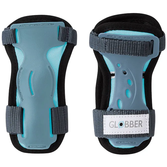 Globber Lot de 3 Protections Junior Coudes Genoux et Poignets Bleu Pastel - XXS