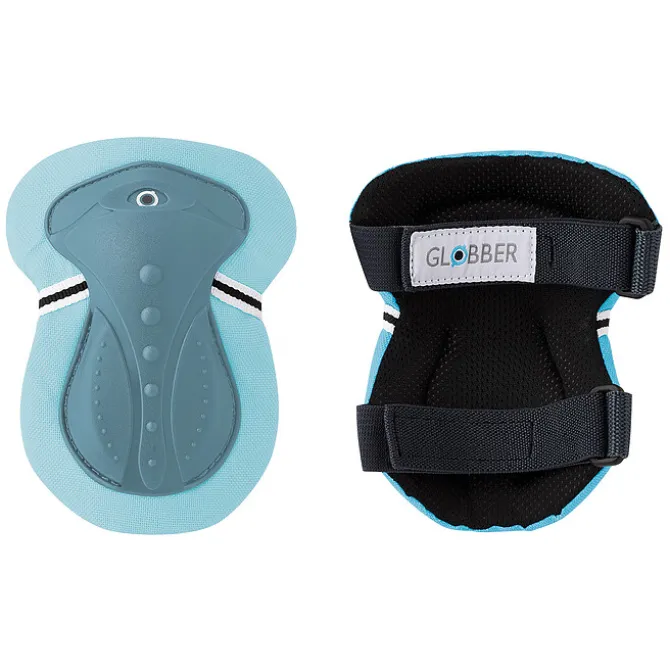 Globber Lot de 3 Protections Junior Coudes Genoux et Poignets Bleu Pastel - XXS