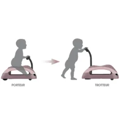 Globber Porteur Walk n' Roll 2-en-1 Eco - Framboise