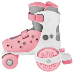 Globber Premiers Rollers Ajustables Rose Pastel - 26/29