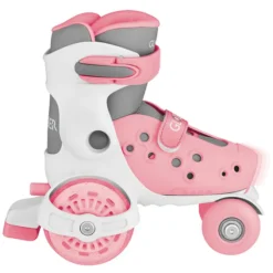Globber Premiers Rollers Ajustables Rose Pastel - 26/29