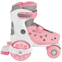 Globber Premiers Rollers Ajustables Rose Pastel - 26/29