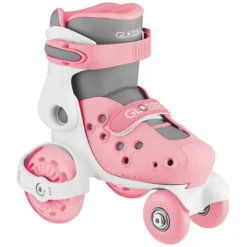 Globber Premiers Rollers Ajustables Rose Pastel - 26/29