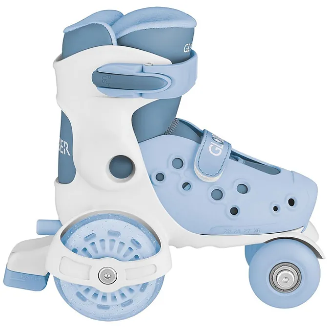 Globber Premiers Rollers Ajustables Bleu Pastel - 26/29