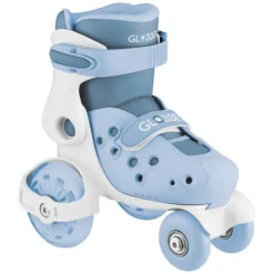 Globber Premiers Rollers Ajustables Bleu Pastel - 26/29