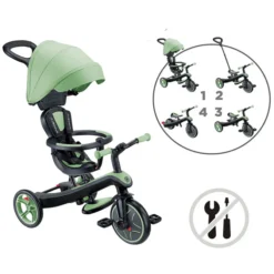 Globber Tricycle Evolutif Trike Explorer 4-en-1 V2 - Sauge