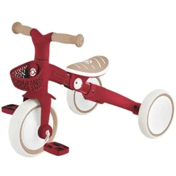 Globber Tricycle Learning 3-en-1 Plus Eco - Rouge Foncé