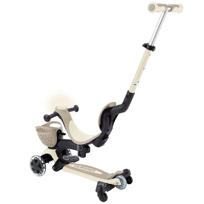 Globber Trottinette Evolutive Go Up Baby 360 Lights - Taupe