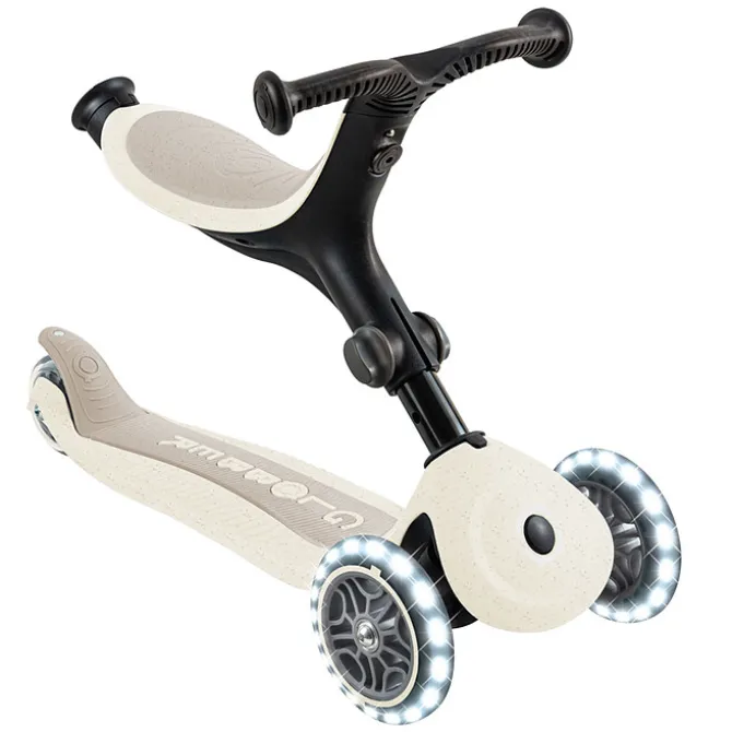 Globber Trottinette Evolutive Go Up Active Lights Ecologic - Noix de Coco