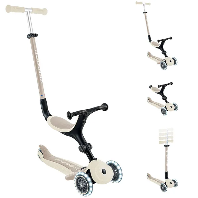 Globber Trottinette Evolutive Go Up Active Lights Ecologic - Noix de Coco