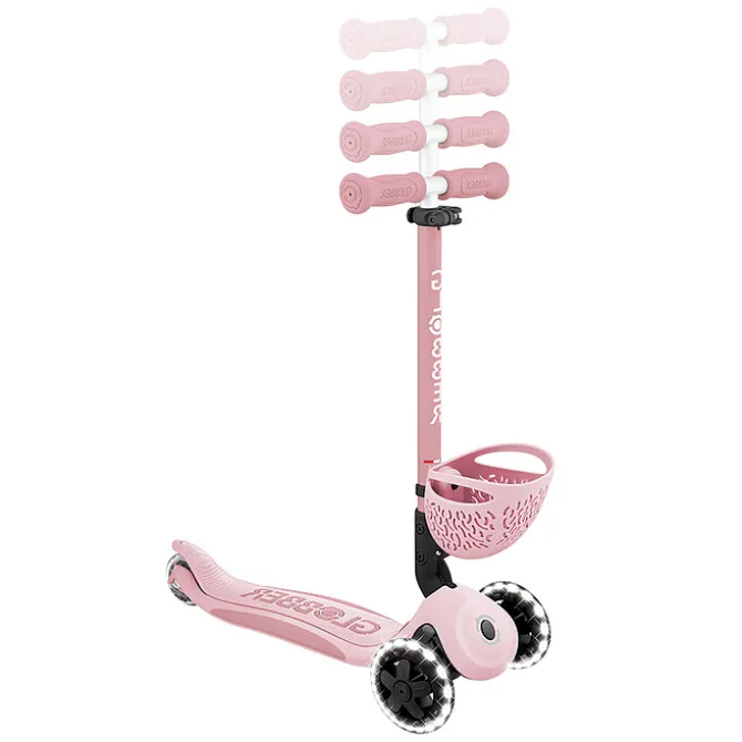 Globber Trottinette Evolutive Go Up Baby 360 Lights - Rose Pastel