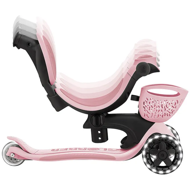 Globber Trottinette Evolutive Go Up Baby 360 Lights - Rose Pastel