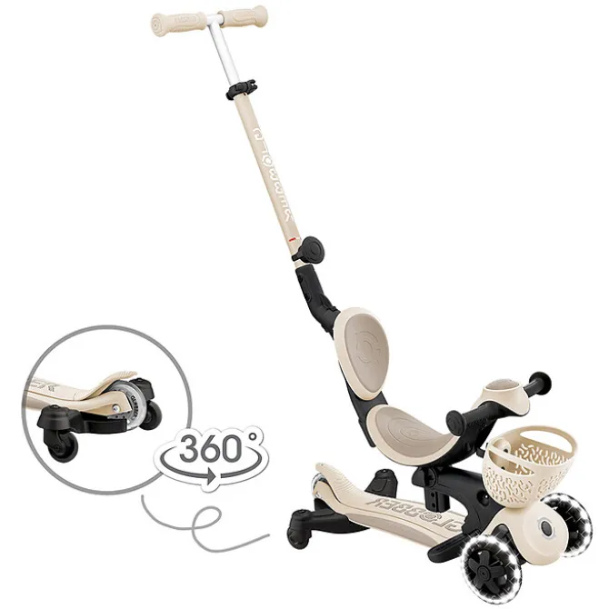 Globber Trottinette Evolutive Go Up Baby 360 Lights - Taupe