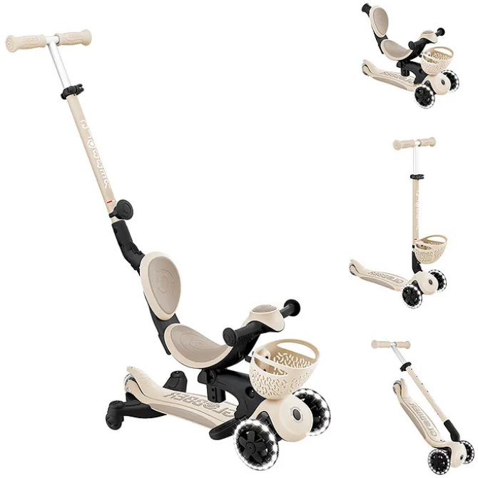 Globber Trottinette Evolutive Go Up Baby 360 Lights - Taupe