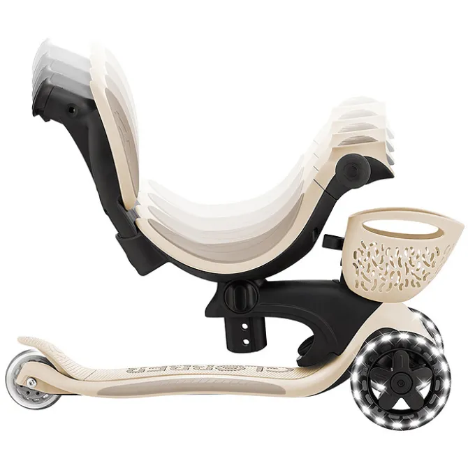 Globber Trottinette Evolutive Go Up Baby 360 Lights - Taupe