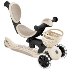 Globber Trottinette Evolutive Go Up Baby 360 Lights - Taupe