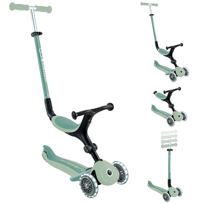 Globber Trottinette Evolutive Go Up Active Lights Ecologic - Pistache