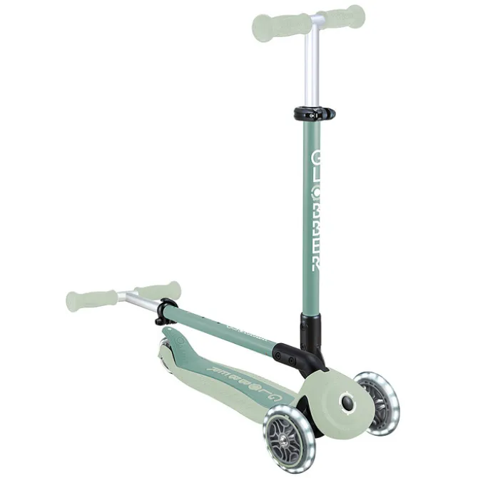 Globber Trottinette Evolutive Go Up Active Lights Ecologic - Pistache