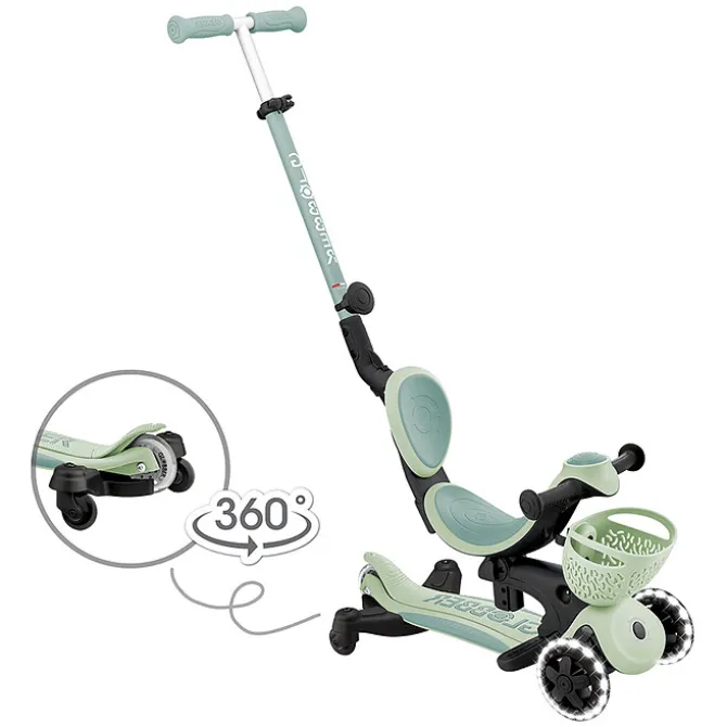Globber Trottinette Evolutive Go Up Baby 360 Lights - Sauge