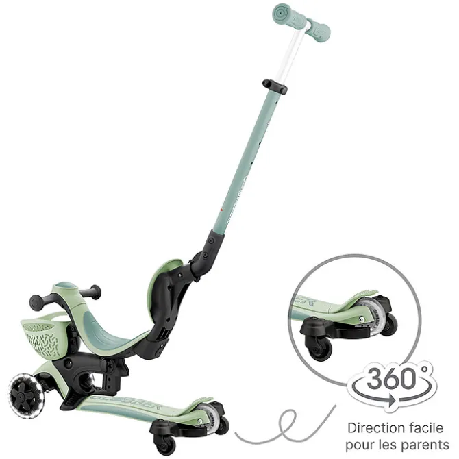 Globber Trottinette Evolutive Go Up Baby 360 Lights - Sauge