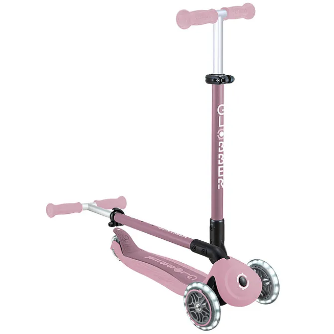 Globber Trottinette Evolutive Go Up Active Lights Ecologic - Framboise