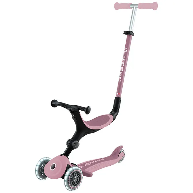 Globber Trottinette Evolutive Go Up Active Lights Ecologic - Framboise