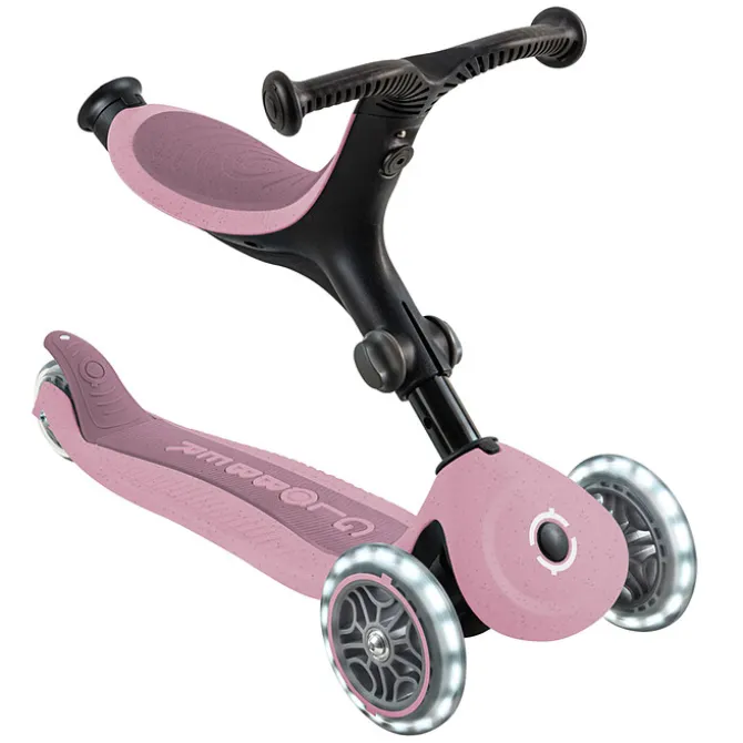 Globber Trottinette Evolutive Go Up Active Lights Ecologic - Framboise