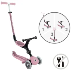 Globber Trottinette Evolutive Go Up Active Eco - Rose