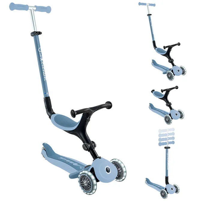 Globber Trottinette Evolutive Go Up Active Lights Ecologic - Myrtille