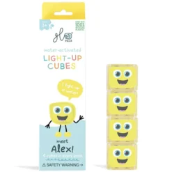Glo Pals Lot de 4 Cubes Lumineux - Alex Jaune