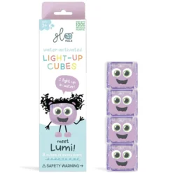 Glo Pals Lot de 4 Cubes Lumineux - Lumi Violet