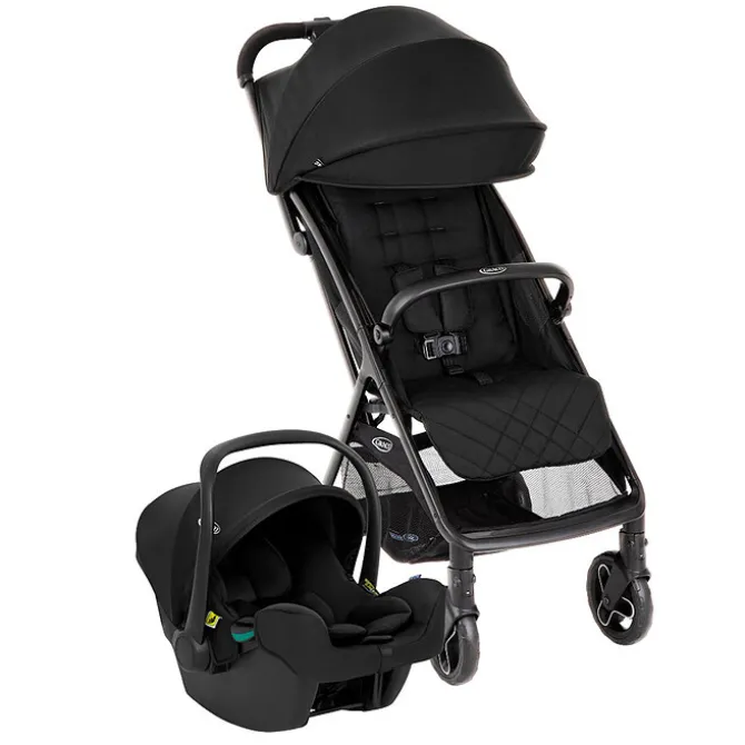 Graco Poussette Duo Myavo et Siège Auto SnugLite - Midnight Black